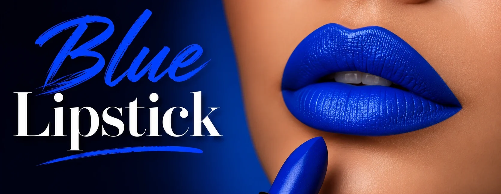 Blue lipstick