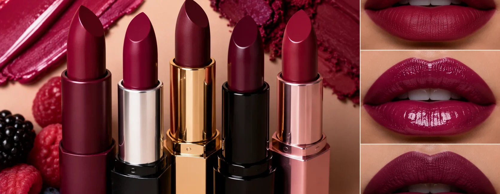 Elegant berry lipsticks