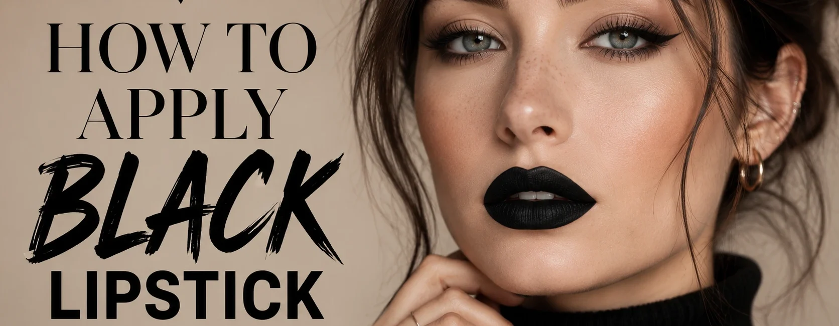 How to apply black lipstick