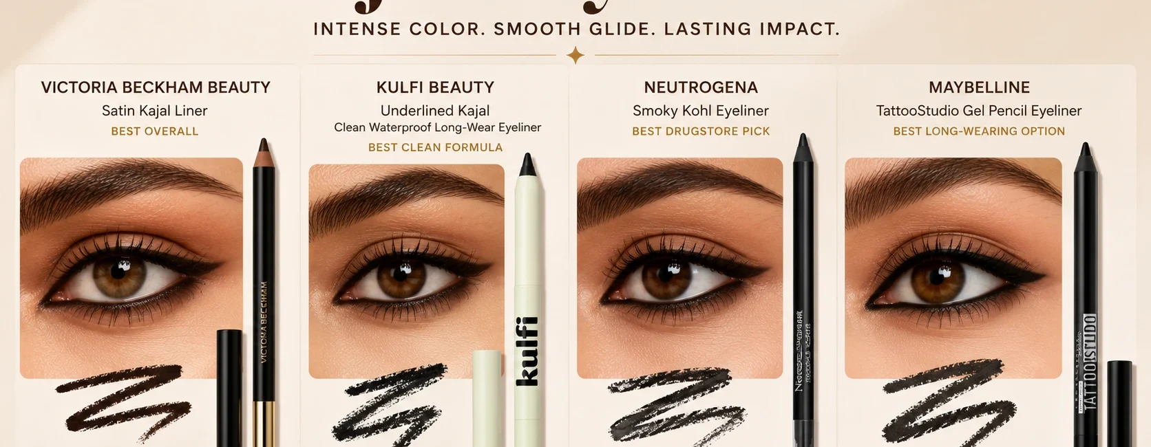 Kajal eyeliner product showcase