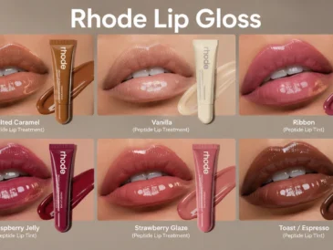 Rhode lip gloss collection showcase