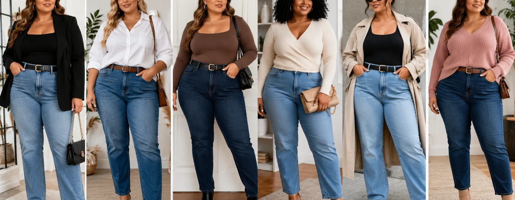 Flattering plus size jeans styling guide for women