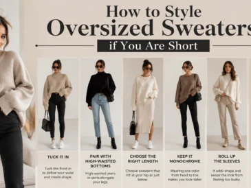 How to style oversized sweaters if you are short