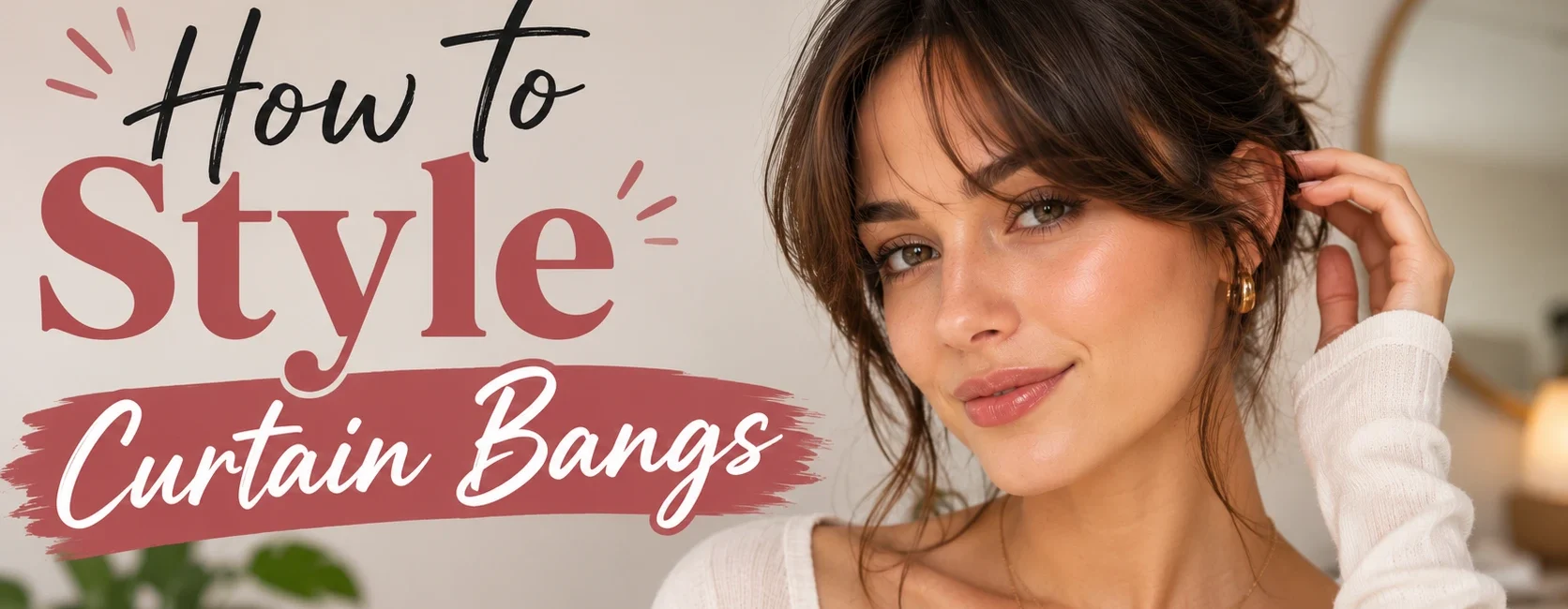 How to Style Curtain Bangs