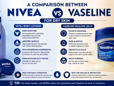 I am a genz man. are nivea body lotions better than vaseline for dry skin