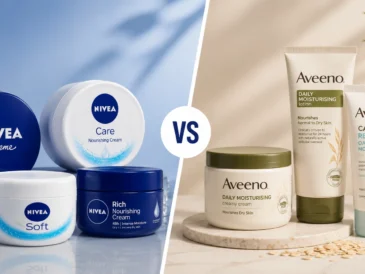 NIVEA vs Aveeno Skincare Comparison for sensitive skin