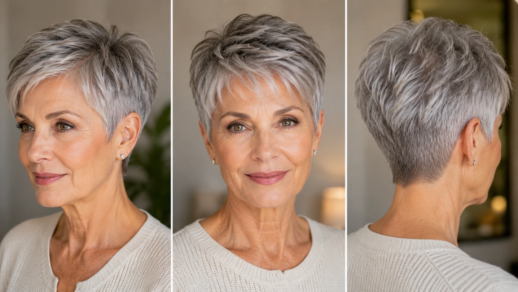 Tapered crop haircut with volume on top, low-maintenance for fine hair
