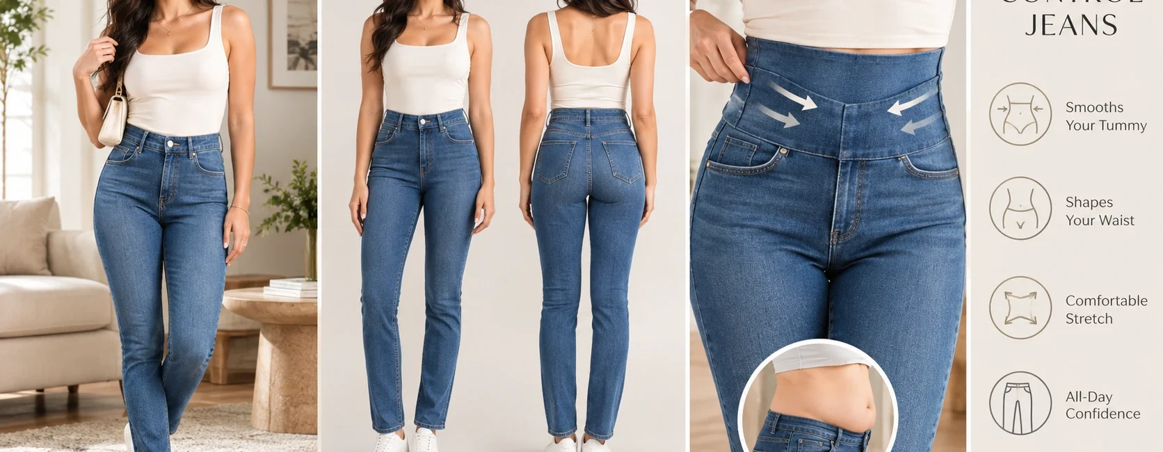 Tummy Control Jeans Style