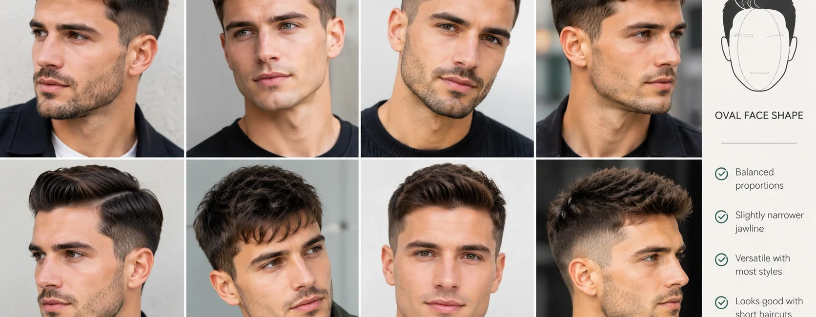 Short Haircuts for Oval Faces Male